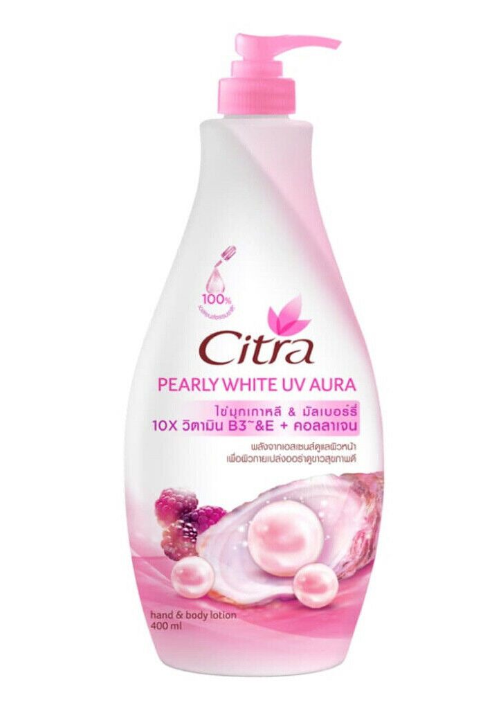โลชั่นผิวขาว Citra Lotion Pearly White UV Pink 400 ml.