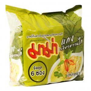 บะหมี่กึ่งสำเร็จรูป มาม่า แกงเขียวหวานไก่