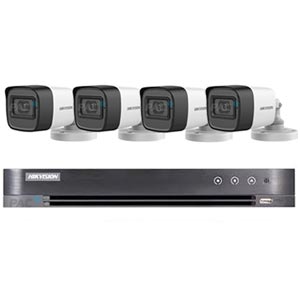 HIKVISION ชุดกล้องวงจรปิด 2 MP 4 CH รุ่น DS-2CE16D0T-ITFS