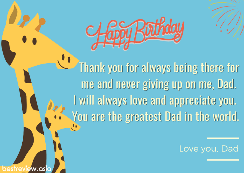 Happy birthday Love you, Dad