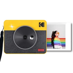Kodak Mini Shot 3 Retro 2-in-1 กล้องกล้องอินสแตนท์ และเครื่องพิมพ์ภาพ C300R