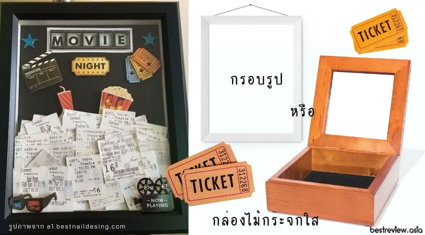 กรอบรูปจากตั๋วหนัง