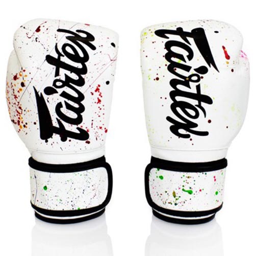 Fairtex  นวมซ้อมมวย BGV14PT -Painter- สีขาวลายสบัดสี