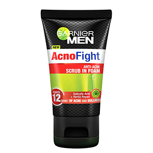 GARNIER MEN AcnoFight Scrub Foam โฟมล้างหน้าผู้ชาย