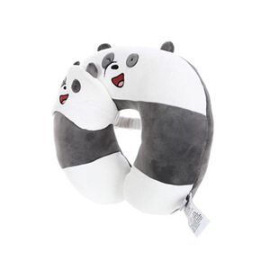 MINISO หมอนรองคอมีฮู้ด We Bare Bears