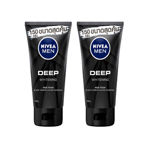 โฟมล้างหน้าสูตรแบล็ควิตามิน NIVEA Men Deep Whitening Mud Foam