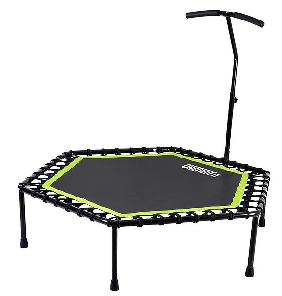 OneTwoFit 48 นิ้ว Silent Mini Trampoline with Adjustable Handle