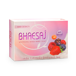 สบู่ก้อนผิวขาว BHAESAJ Whitening Mixed Berry Soap