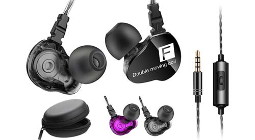 QKZ หูฟัง 2 ไดรเวอร์เสียงระดับ Hi-Res หูฟังอินเอียร์ เบสเเน่น รุ่น CK9