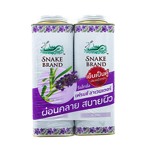 Snake Brand แป้งเย็นตรางู ปริกลี่ฮีท รีแล็กซิ่ง เฟรนซ์ ลาเวนเดอร์