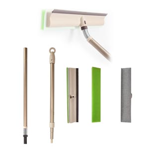 BOOMJOY ไม้เช็ดกระจก เช็ดมุ้งลวด พร้อมยางรีดน้ำ 3in1  ด้ามปรับความยาวได้ รุ่น C3