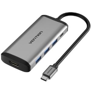 Vention Multi Port 5 in 1 Type C Docking Station USB C HUB ฮับความเร็วสูง รุ่น CNBHB