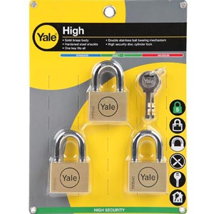 YALE กุญแจคีย์อะไลท์ 3 ตัว/ชุด 45 มม. รุ่น BD45P3