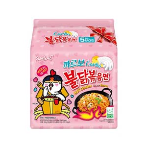 Samyang ซัมยัง บะหมี่เผ็ดเกาหลี รสคาโบนาร่าไก่ สูตรเผ็ด แบบแห้ง