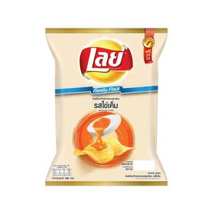 เลย์ แผ่นเรียบ รสไข่เค็ม