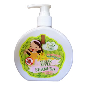 Bob Hair Sugar Apple Shampoo แชมพูสมุนไพรกำจัดเหา จากสารสกัดใบน้อยหน่า