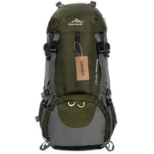 Lixada กระเป๋าเดินป่า เป้กันน้ำ สำหรับกีฬากลางแจ้ง พร้อมที่กันฝน (50L)
