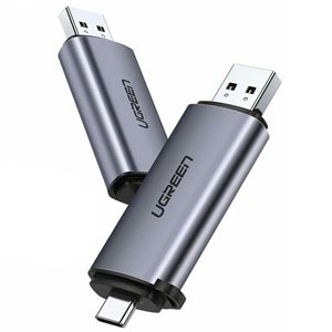 UGREEN Card Reader 2 in 1 การ์ดรีดเดอร์ USB Type-A / USB Type-C รุ่น 50706