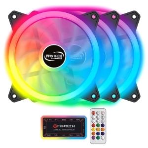 พัดลมเคส พร้อมรีโมทคอนโทล Fantech LED Fan Case Turbine รุ่น FB301