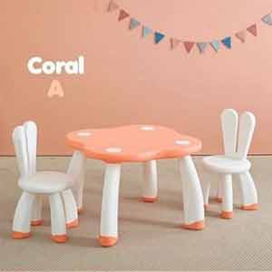 Rabbit table set โต๊ะเด็ก โต๊ะเก้าอี้เด็ก ชุดโต๊ะเขียนหนังสือเด็ก