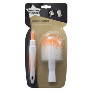 Tommee Tippee 2 In 1 CTN Bottle and Teat Brush แปรงล้างขวดนม