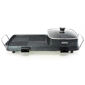 AIKO เตาปิ้งย่าง กระทะย่างไฟฟ้า BBQ พร้อมหม้อชาบู 2 ช่อง รุ่น BL-K6230