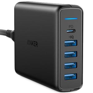 Anker PowerPort I PD30W with 1PD and 4 Power IQ ชาร์จไฟให้กำลังสูง รุ่น AK130-Z