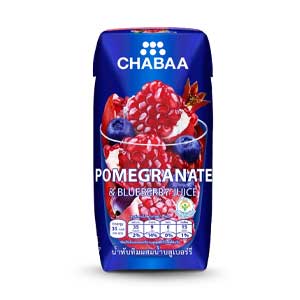 CHABAA ชบาน้ำทับทิมและน้ำบลูเบอร์รี่ผสมน้ำองุ่น 40%