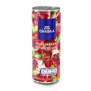CHABAA CAN ชบาแคนน้ำทับทิมผสมเนื้อว่านหางจระเข้ 30%