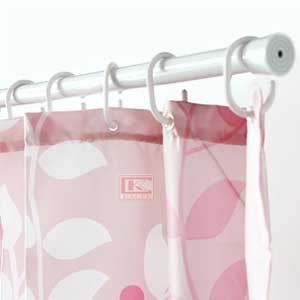 KACEE ม่านห้องน้ำ Polyester ลาย Pink Flower