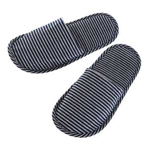 MINISO รองเท้าสลิปเปอร์ผู้ชาย รุ่น Foldable Stripe