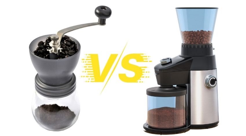 เครื่องบดกาแฟมือหมุน vs เครื่องบดกาแฟไฟฟ้า