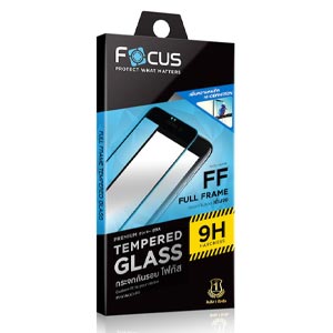 ฟิล์มกระจก เต็มจอ Focus (สีดำ) iPhone ทุกรุ่น