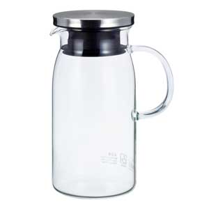 Iwaki เหยือกน้ำแก้วขนาด 600 ml.ฝาสเตนเลส