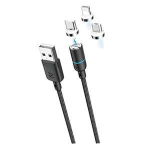 ROCK สายชาร์จ 3 in 1 Type-C/lightning/Micro สายชาร์จหัวแม่เหล็ก รุ่น RCO0737