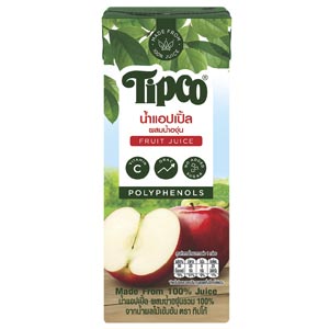 TIPCO น้ำแอปเปิ้ล Apple juice 100%