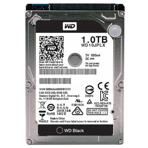 WD Black 1TB HDD ฮาร์ดดิสโน้ตบุ๊ค ฮาร์ดดิสสำหรับเล่นเกม 2.5 นิ้ว รุ่น WD10JPLX