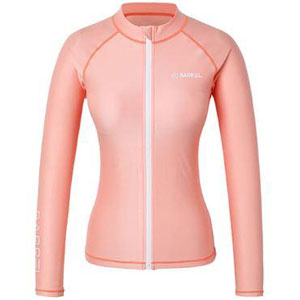 ชุดว่ายน้ำผู้หญิง BARREL WOMEN PIHA ZIP UP RASHGUARD