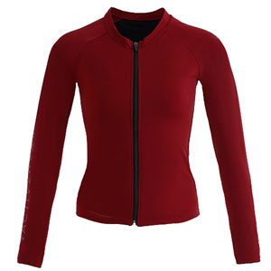 เสื้อรัชการ์ด V ACTIVEWEAR Rash Guard Long Sleeves Top Red