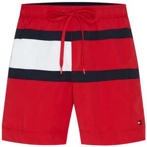 กางเกงว่ายน้ำ TOMMY HILFIGER COLOUR-BLOCKED MID LENGTH