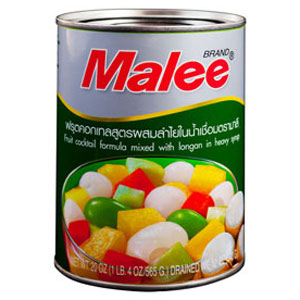 Malee ฟรุ๊ตคอกเทลกระป๋อง สูตรลำไย
