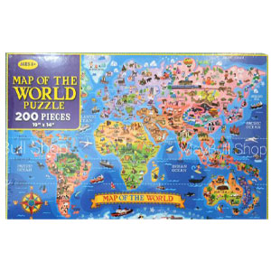 จิ๊กซอว์ แผนที่โลก 200 ชิ้น Map of the World