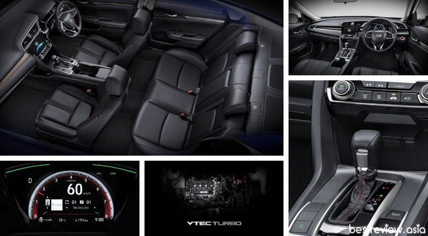 ภายในห้องโดยสารของ Honda Civic 1.5 TURBO RS
