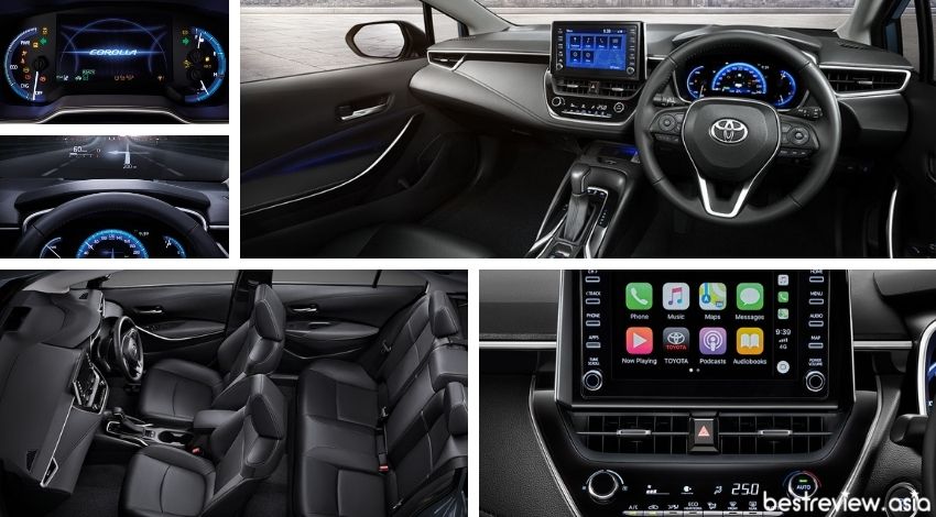 ภายในห้องโดยสารของ Toyota Corolla Altis Hybrid Premium Safety