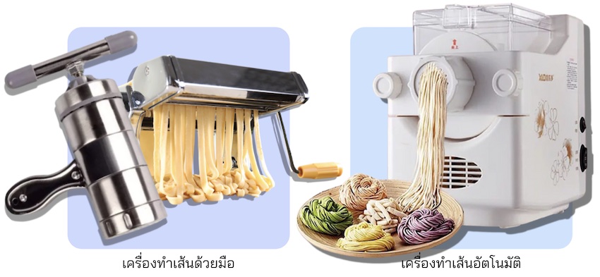 ประเภท เครื่องทำเส้นบะหมี่
