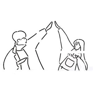 สติกเกอร์ติดผนังตกแต้งห้อง ลายผู้หญิง/ผู้ชาย