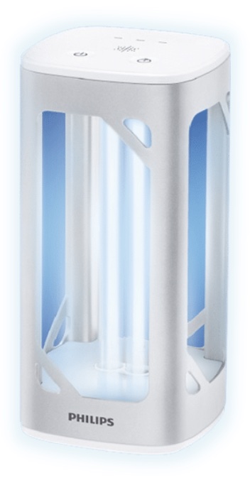 Philips โคมไฟตั้งโต๊ะ แสง UV-C ลดการสะสมของเชื้อไวรัสและเชื้อแบคทีเรีย