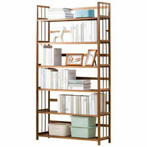 ชั้นวางหนังสือ DIY ชั้นวางหนังสือ 6 ชั้น ชั้นไม้วางหนังสือ