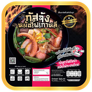 กัสจังหม้อไฟเกาหลี เย็นตาโฟกึ่งสำเร็จรูปรสต้มยำ