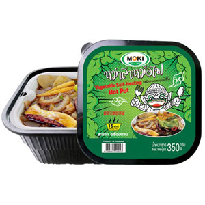 MOKI หม้อไฟกึ่งสำเร็จรูปรสหม่าล่าผักรวมและบุกผ้าขี้ริ้ววัว